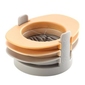 Stainless Steel 3 in 1 Wire Boiled Egg Slicer Cutter Wedge Half and Soft Vegetables Kitchen Tool (Color: Orange) Stainless Steel 3 in 1 Wire Boiled Egg Slicer Cutter Wedge Half and Soft Vegetables Kitchen Tool (Color: Orange)